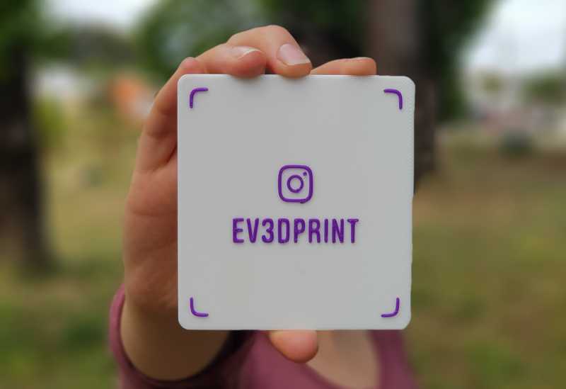 Tarjeta de instagram de @ev3dprint