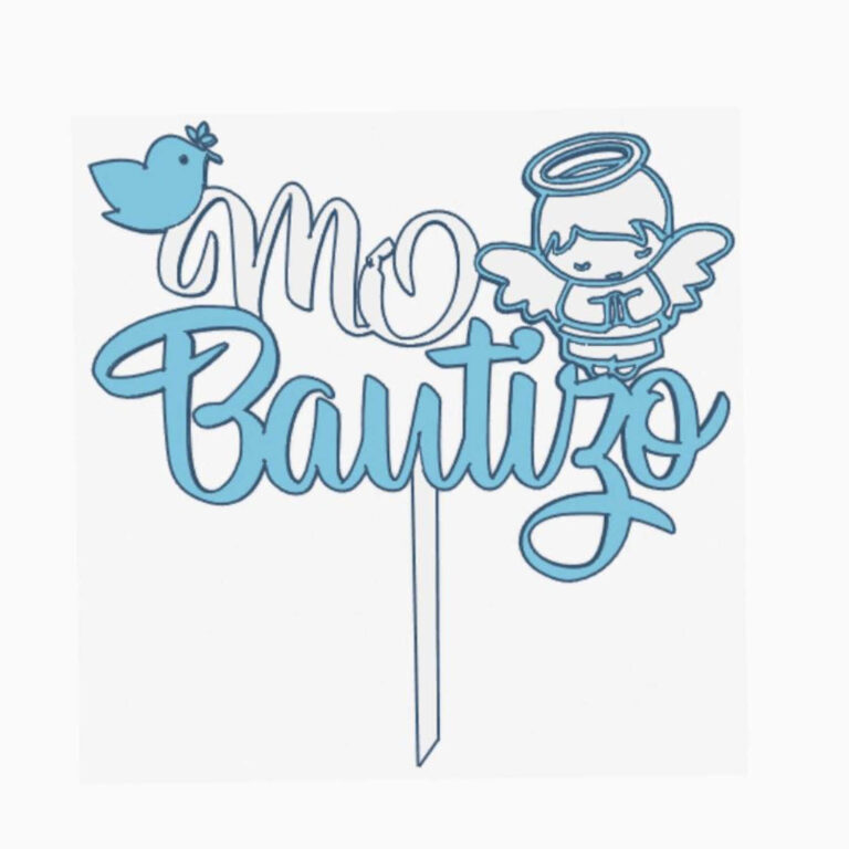 Cake Topper para Bautizo - eV3D Print - Personaliza Gratis