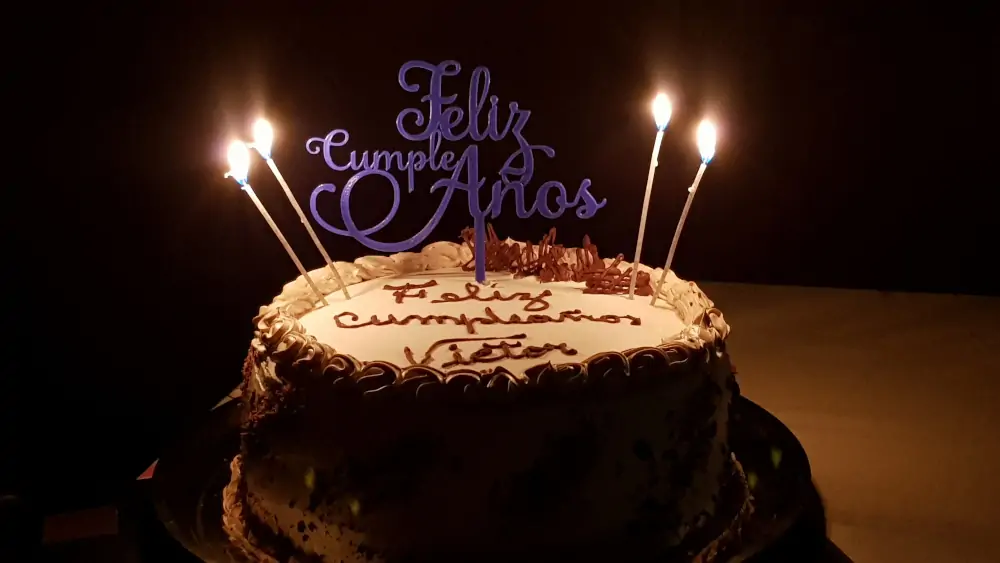 Decoración torta recuerdo de cumpleaños